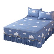 床罩全棉床裙式床套款单件，床垫保护1.5m1.8m防r滑防尘床单纯棉床