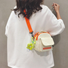 时尚撞色帆布包女小包包，2024日系原宿风手机，斜挎包少女单肩包