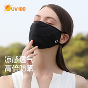 uv100防晒口罩男夏季防紫外线，可调节女透气遮脸冰丝薄款面罩22408