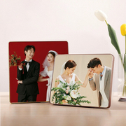 婚纱照相框摆台照片制作打印结婚照加全家福水晶，相片来图定制桌摆