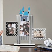 儿童房相框摆台照片组合男孩木质相架卡通宝宝样板间桌面装饰摆件