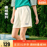 斯凯奇outlets女子夏季短裤绿色清新休闲宽松外穿运动裤子