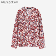 Marc O'Polo/MOP春季女士碎花色小立领休闲气质时尚百搭长袖衬衫