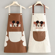 韩版围腰厨房家用时尚餐厅做饭围裙可擦手定制印字防水防油工作服