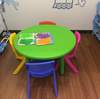 幼儿园塑料桌台画画学习写字儿童小孩，书桌子圆桌1086人圆形磨砂