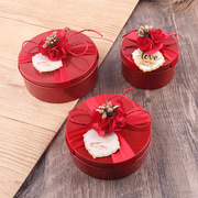 结婚用品喜糖盒子铁盒创意婚礼，红色婚庆包装盒糖果礼盒伴手礼