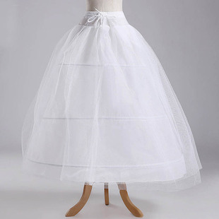 裙撑3个钢圈2层纱松紧腰，有绑带新娘婚纱裙，撑服饰造型表演齐地专用