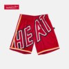 NBA复古球裤BigFace2.0系列迈阿密热火队短裤NBA-Mitchellness