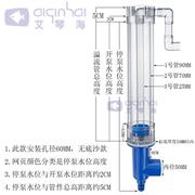 鱼缸60开孔无底砂透明三重溢流管管件 水族箱三重溢流套装及配件