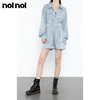 nolnol工装连体裤女高级感气质连身裤2023年设计感连衣裤夏季