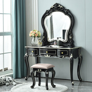 欧式梳妆台卧室化妆台现代简约美式梳妆台小户型黑色新古典化妆桌