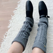 长靴袜套羊毛腿套针织，保暖护腿韩国东大门helder秋冬小腿堆堆