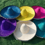 万圣节墨西哥民族风情派对演出帽子舞会儿童舞蹈表演道具草帽装饰