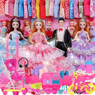 益智巴比娃娃大礼盒套装公主，婚纱换装搭配过家家生日礼物儿童玩具