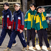 儿童冲锋衣校服三件套加绒加厚长袖外套裤子小学生，班服幼儿园园服