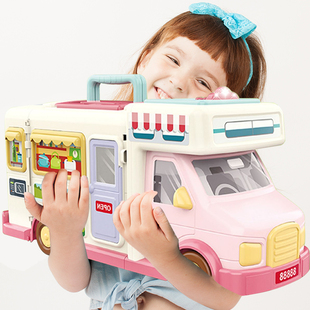 过家家女孩娃娃屋3-12岁益智玩具2宝宝，公主生日礼物儿童旅行房车4