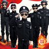 儿童特警衣服冬加绒加厚小孩子军装套装男女童警官衣服警察服警装
