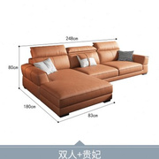 轻奢布艺沙发客厅小户型乳胶科技布沙发三人位双直排现代简约卧室