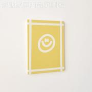 smile笑脸极简装饰画可爱治愈系线条色块无框画客厅卧室沙发