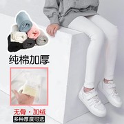 女童裤子2024春季薄款儿童，白色打底裤中大童，运动纯棉童装卫裤