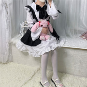 s-4xl可爱日系lolita女仆装黑白，配少女连衣裙，洛丽塔女装大佬套装
