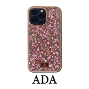 原创施华洛高端水晶闪钻粉色，石头适用苹果14promax全包，手机壳