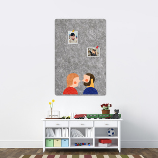 扎板情侣墙材质照片照片墙抽象头像环保功能毛毡毛毡便签软木板板