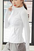 专业白色套装拉链高端春秋健身长袖瑜伽服开衫时尚跑步运动外套女