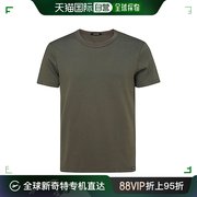 香港直邮潮奢tomford汤姆福特男士军装，风绿色棉混纺t恤t4m