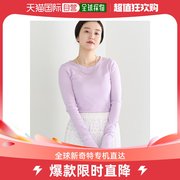 日本直邮iena女士春季丝棉，混纺长袖t恤2024温馨柔和色调