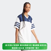 adidas阿迪达斯春季三叶草女v领篮球运动连衣裙is2348