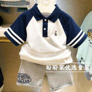 小熊童装男童短袖t恤21款宝宝半袖polo衫tkha212402a
