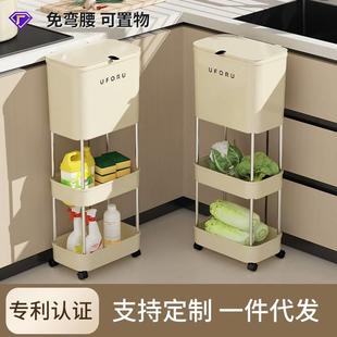 厨房垃圾桶家用卧室客厅多层分类带盖带滑轮干湿分离多功能垃圾桶