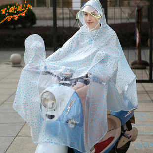 百利达摩托车电瓶车，透明加厚单人电瓶车头盔式雨披，男女士骑行成人