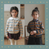 欧利娜利原创加厚保暖棉，+山羊绒菱形，格提花复古男童女童冬季开衫
