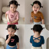 女童夏装1岁女宝宝短袖t恤卡通可爱半袖打底衫露背短款上衣薄