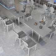 现代不锈钢餐椅创意无扶手魔鬼椅靠背椅子餐厅咖啡厅接待洽谈椅