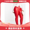 香港直邮潮奢 ASOS 女士Curve 设计直筒仿皮红色裤子