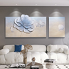 立体沙发背景墙三联装饰画壁画客厅，挂画轻奢现代简约浮雕手绘油画