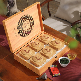 2024年新茶铁观音清香型茶叶高档木质礼盒装过节送礼定制logo