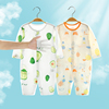婴儿连体衣夏季薄款新生儿长袖空调，服爬爬服哈衣宝宝纯棉睡衣夏装
