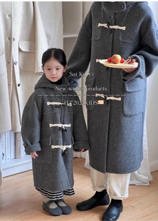 专拍链接韩版儿童双面羊绒，套装儿童冬中大童，加厚毛呢外套男