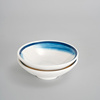 扬格美耐皿中式茶楼小汤碗，创意白蓝双色密胺，仿瓷饭碗jmc410-5.1寸