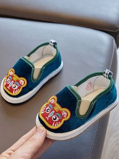 儿童手工千层底虎头鞋子中国风宝宝1-3岁婴儿鞋男女童布鞋礼服A82
