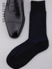 TIVAT 竖条纹正装男士袜商务中筒袜棉袜西装绅士舒适休闲袜