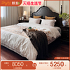 美式法式复古全实木1.8米黑色双人床现代简约卧室大床主卧婚床