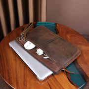 苹果笔记本内胆包真皮商务牛皮平板ipad文件袋13.3寸电脑包保护套