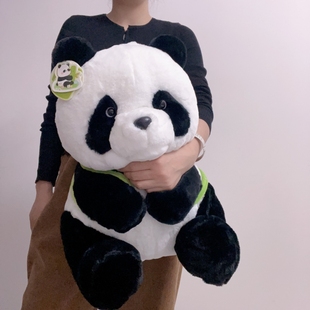 可爱背包熊猫毛绒玩具正版鼻涕熊国宝大熊猫布娃娃少女心生日礼物
