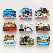 云南洱海风景，旅游纪念品丽江古城树脂冰箱，贴玉龙雪山大理景点磁贴