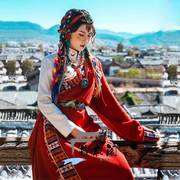 藏族服装女贵族，藏袍西藏旅游少数民族风舞蹈，演出服装女款